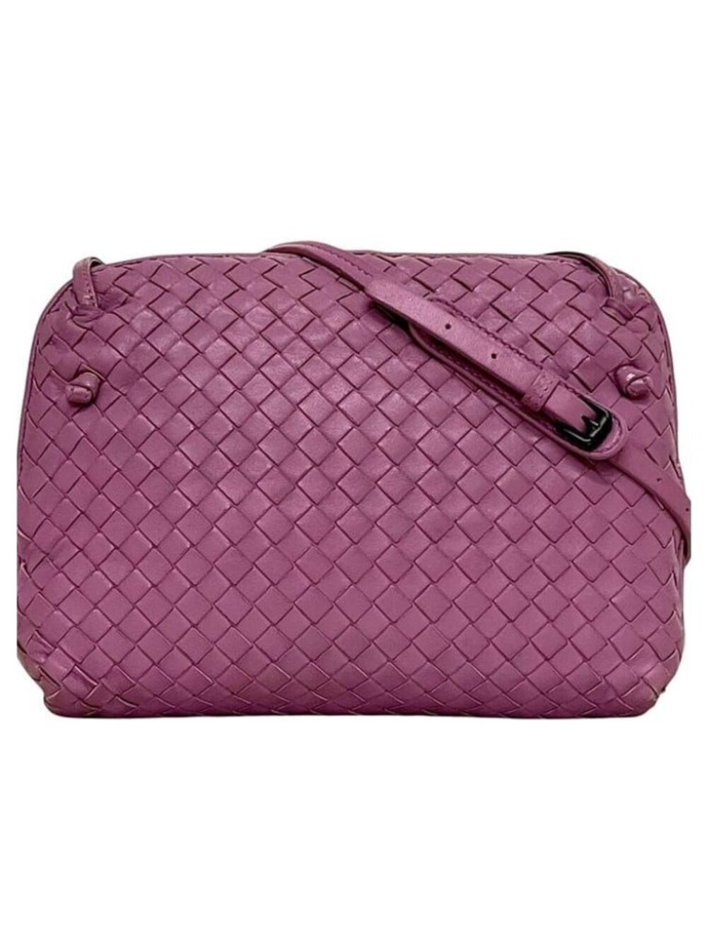 Bottega Veneta Shoulder Bag Intrecciato Leather Pink Purple